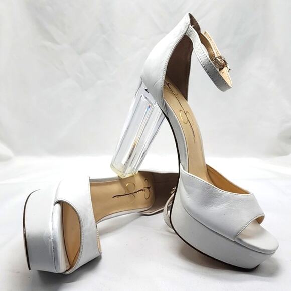 JESSICA SIMPSON-PISILA-2-HEELED LEATHER■SANDAL ANKLE STRAP- ■NWOB■ 💎LADIES 8💎 - Picture 16 of 16